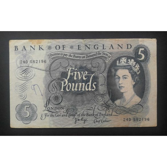 England 5 Pounds 1970 F