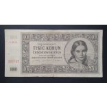Czechoslovakia 1000 Korun 1945 F