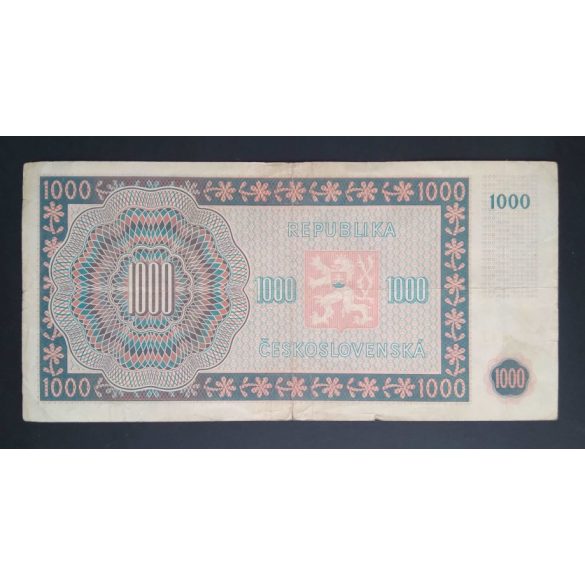 Czechoslovakia 1000 Korun 1945 F