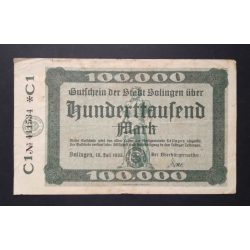 Germany 100000 Mark 1923 F Solingen