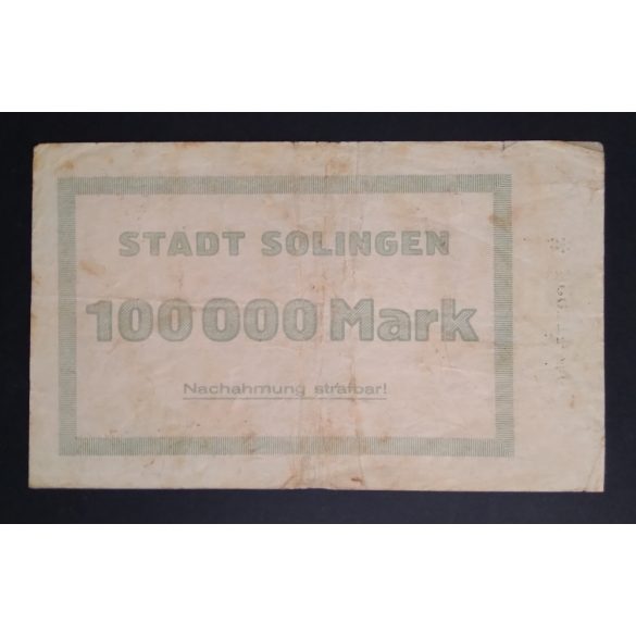 Németország 100000 Mark Solingen 1923 F 
