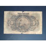 Mozambique 5 Escudos 1941 VG