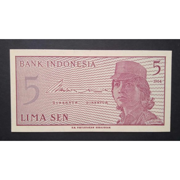 Indonesia 5 Sen 1964 UNC