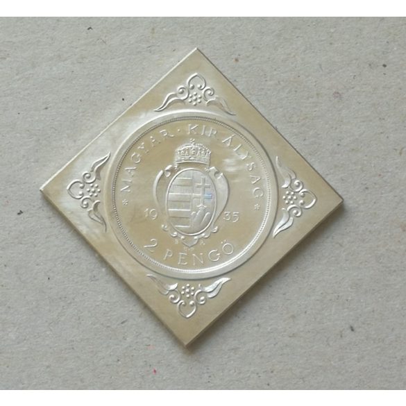 Magyarország Pázmány 2 Pengő 1935 ARTEX csegely ezüst