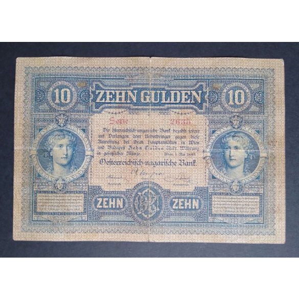 Austria-Hungary 10 Forints 1880 F