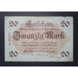 Németország 20 Mark Leipzig 1918 F