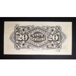 Mozambique 20 Centavos 1933 UNC