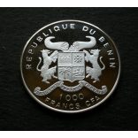 Benin 1000 Francs 1995 Silver PP, Commemorative coin