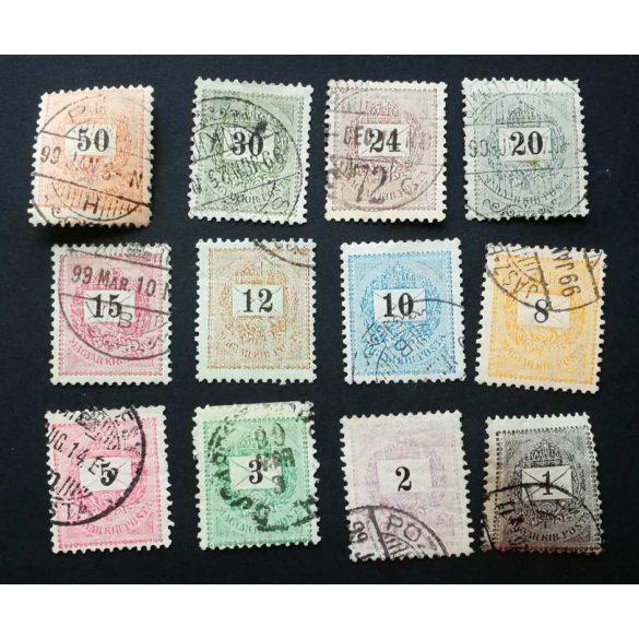 Magyarország 1898 Feketeszámú Krajcáros komplett E12: 11 3/4 G3