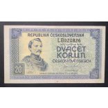 Czechoslovakia 20 Korun 1945 VF