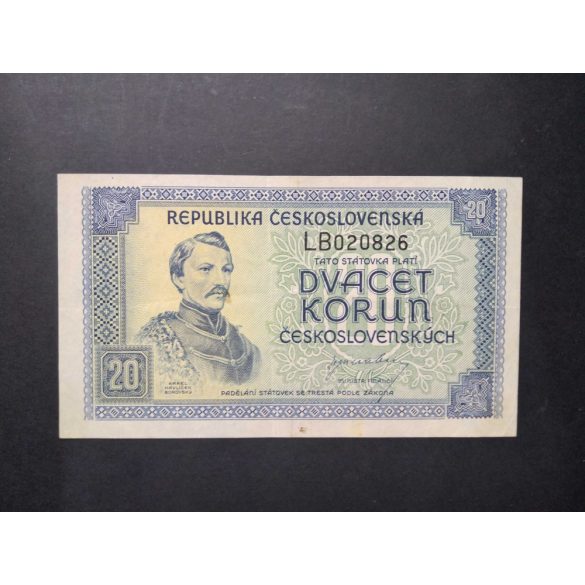 Czechoslovakia 20 Korun 1945 VF