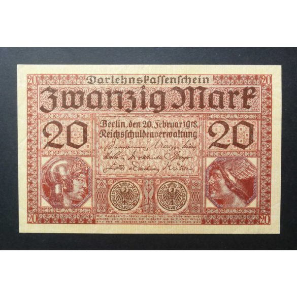 Németország 20 Mark 1918 VF+