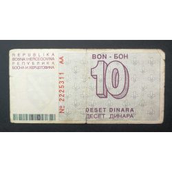 Bosnia and Herzegovina 10 Dinara 1992 VG+