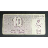 Bosnia and Herzegovina 10 Dinara 1992 VG+