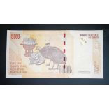 Kongó 5000 Francs 2013 Unc