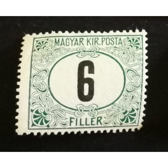 Magyarország 1905 Zöldportó 6 F * falcos B15 G3 