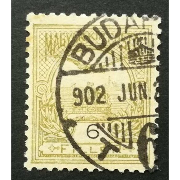 Hungary 1900 TURUL 6 F. perf. 12 : 11 3/4 BUDAP(EST) used