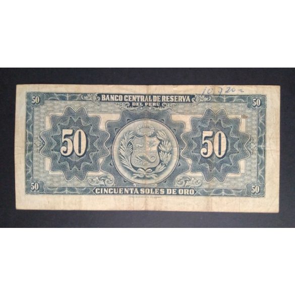 Peru 50 Soles de Oro 1959 F