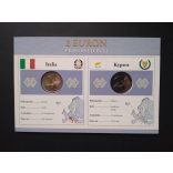 EU 2 Euro set of 2 pcs commemorative coins Unc