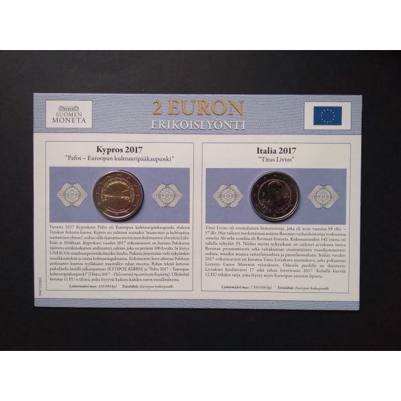 EU 2 Euro set of 2 pcs commemorative coins Unc