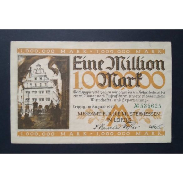 Germany 1 Million Mark Leipzig 1923 VF