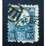 Magyarország 1871 Réznyomat 10 kr. SZEGE(D) apró elvékonyodás G3