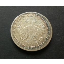 Hungary 1 Florin 1860 B silver
