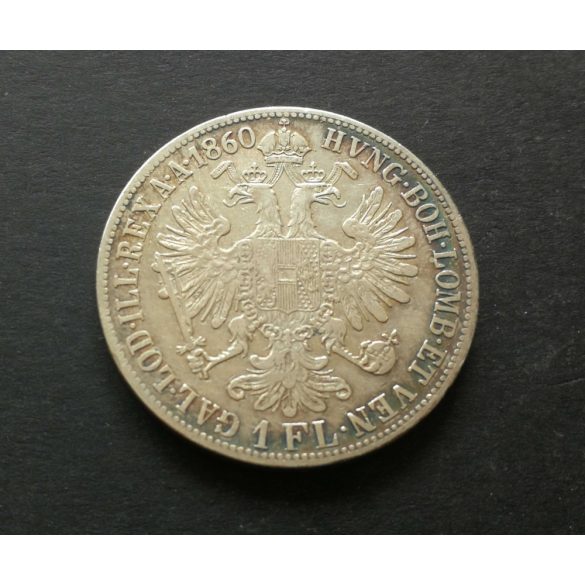 Hungary 1 Florin 1860 B silver