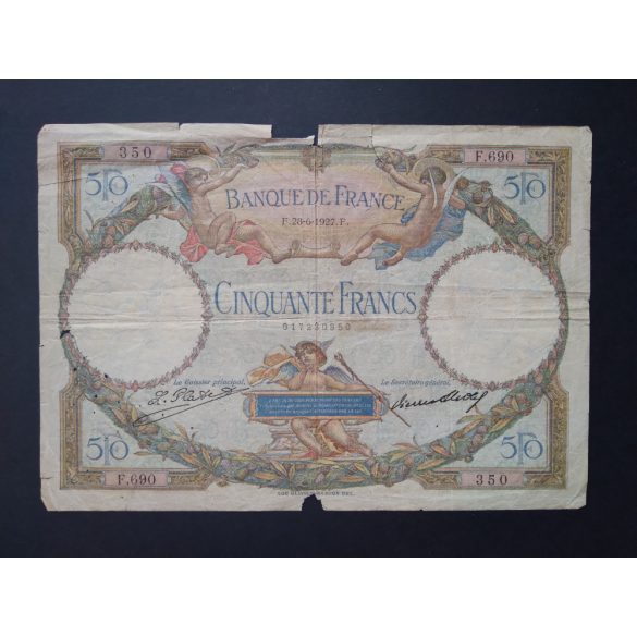 France 50 Francs 1927 VG-