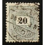 Hungary 1889 Letter, black cipher 20 kr. perf. 12:11 3/4  used