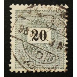   Hungary 1889 Letter, black cipher 20 kr. perf. 12:11 3/4  used