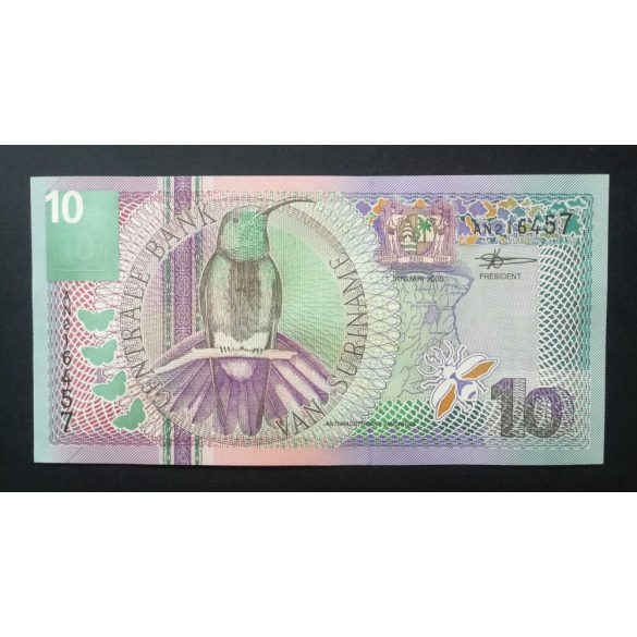 Suriname 10 Gulden 2000 Unc