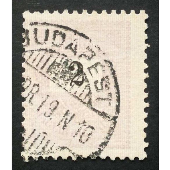 Hungary 1898 Letter, black cipher 2 kr. perf. 12: 11 3/4 BUDAPEST used