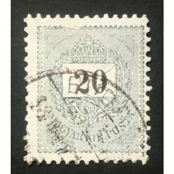 Hungary 1898 Letter, black cipher 20 kr. perf. 12 : 11 3/4 BUDAPE(ST) used