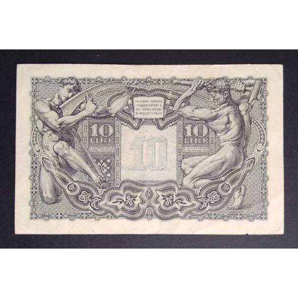 Italy 10 Lire 1944 VF
