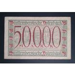 Germany 50000 Mark Stuttgart 1923 VF- 