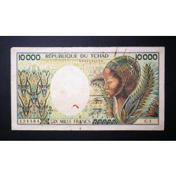 Chad 10000 Francs 1984-91 VG+