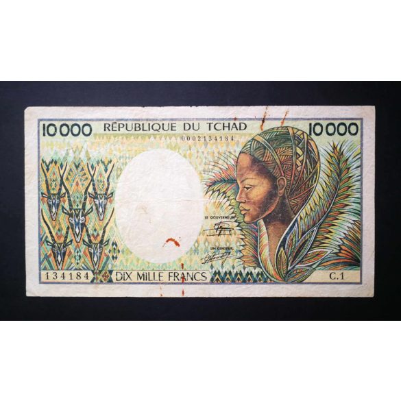 Chad 10000 Francs 1984-91 VG+