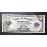 Philippines 2 Pesos 1944 Victory overprint VF-