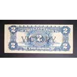 Philippines 2 Pesos 1944 Victory overprint VF-