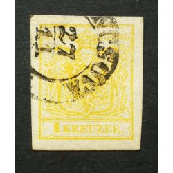   Magyarország 1850 Könyvnyomat 1 Kr. (PA)NCSOVA kézi papír H 
