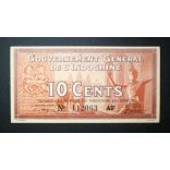 French Indochina 10 Cents 1939 Unc-