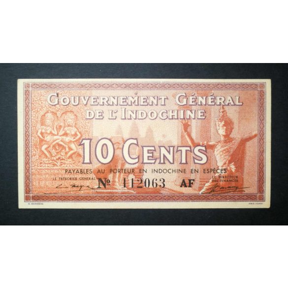 French Indochina 10 Cents 1939 Unc-