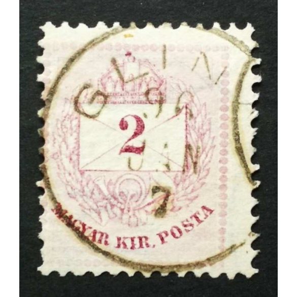 Hungary 1890 Letter, coloured cipher 2 Kr. perf 12:11 3/4 Glina used