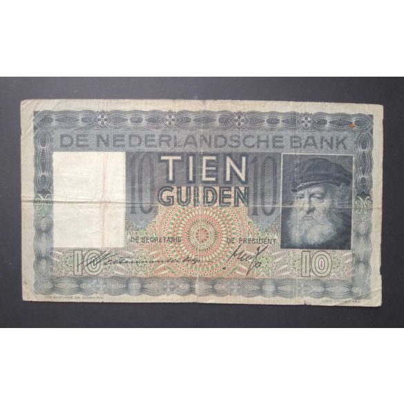 Netherlands 10 Gulden 1937 VG+