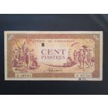 Francia Indokína 100 Piastres 1942 VF-