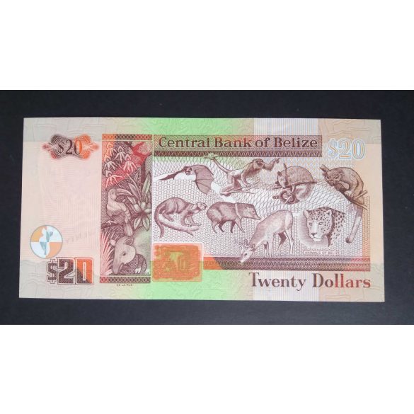 Belize 20 Dollars 2020 UNC