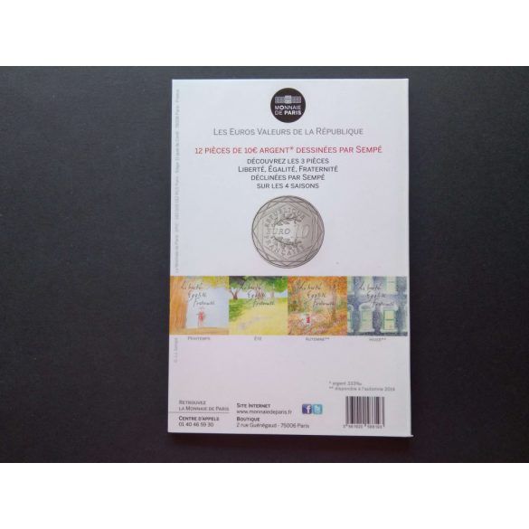 France 10 Euro 2014 Egalité commemorative coin in decorative packaging