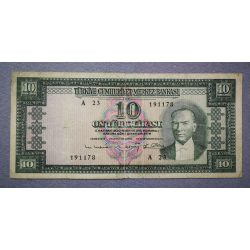 Turkey 10 Lira 1952 F-