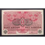 Ausztria-Magyarország 1 Korona 1916 Deutschösterreich Aunc